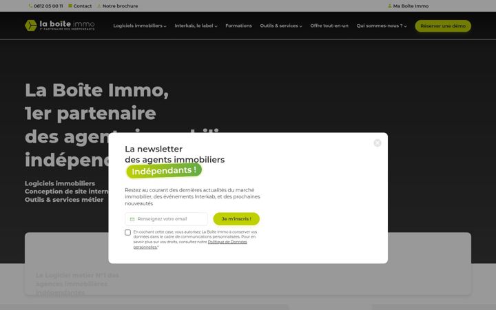 Screenshot of la-boite-immo.com