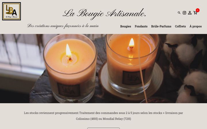 Screenshot of la-bougie-artisanale.fr