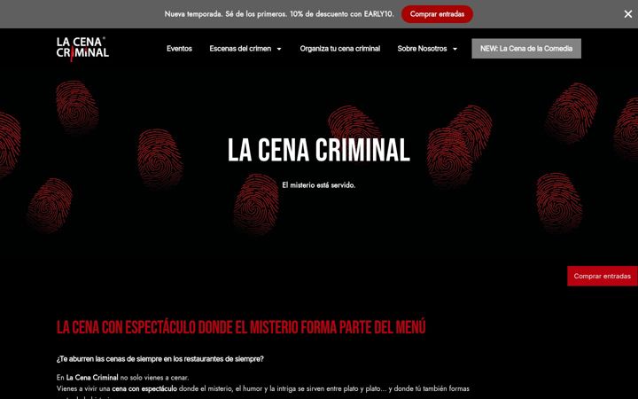 Screenshot of la-cena-criminal.es
