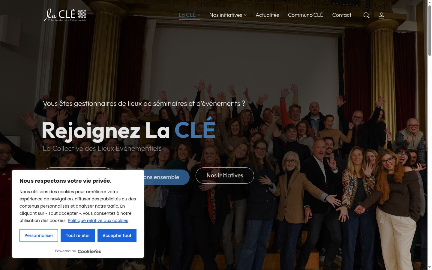 Screenshot des Einwilligungsbanners vor jeglicher Interaktion