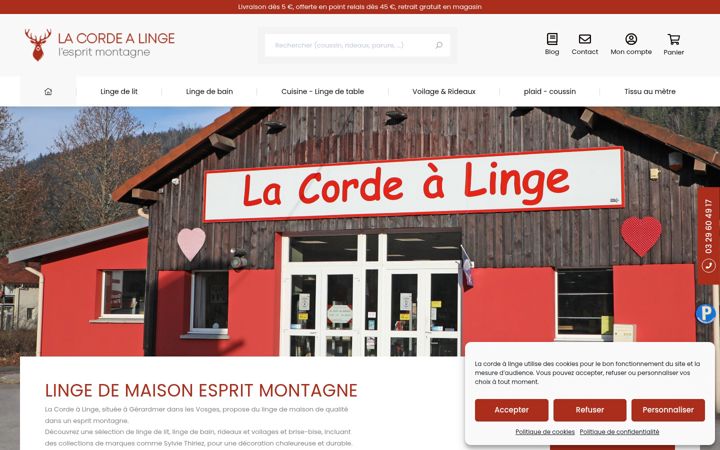 Screenshot of la-corde-a-linge.com