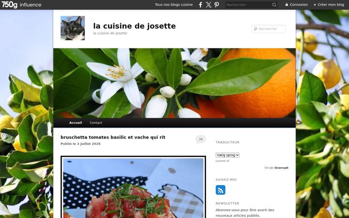 Екранна снимка на la-cuisine-de-josette.com