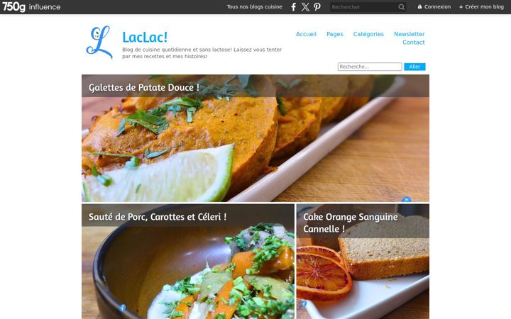 Screenshot of la-cuisine-sans-lactose.fr
