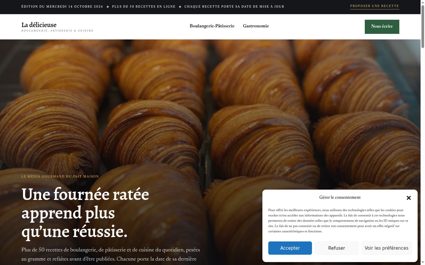 Screenshot van de toestemmingsbanner zoals getoond vóór enige interactie