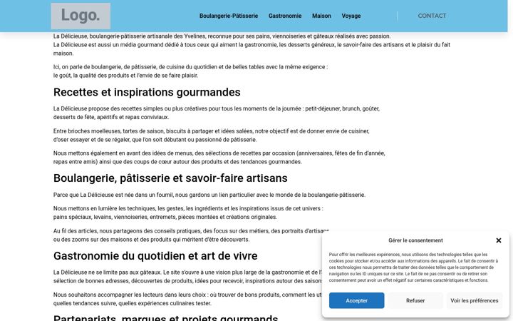 Screenshot of la-delicieuse.fr