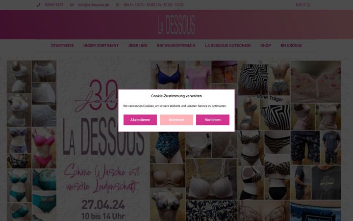 Screenshot of la-dessous.de