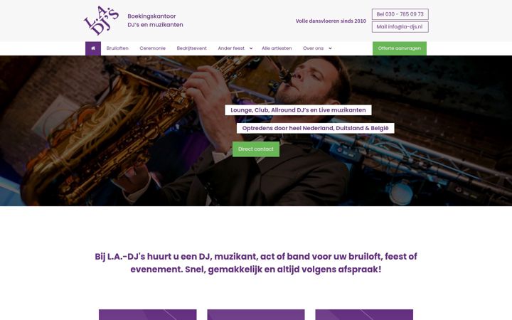 Screenshot of la-djs.nl