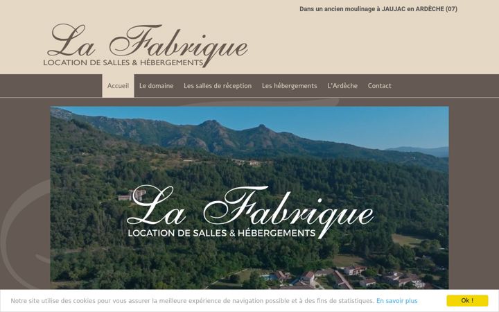 Screenshot of la-fabrique-ardeche.fr