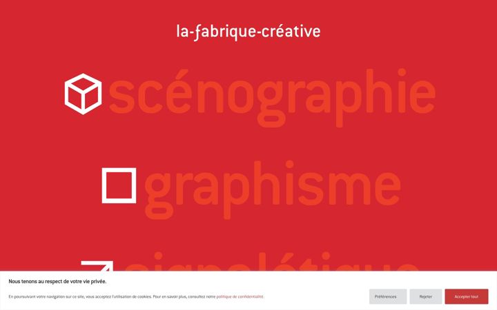 Screenshot of la-fabrique-creative.fr