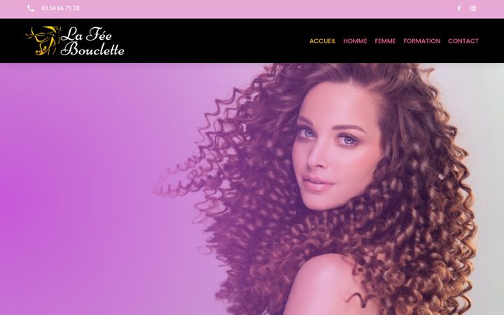 Screenshot of la-fee-bouclette.fr