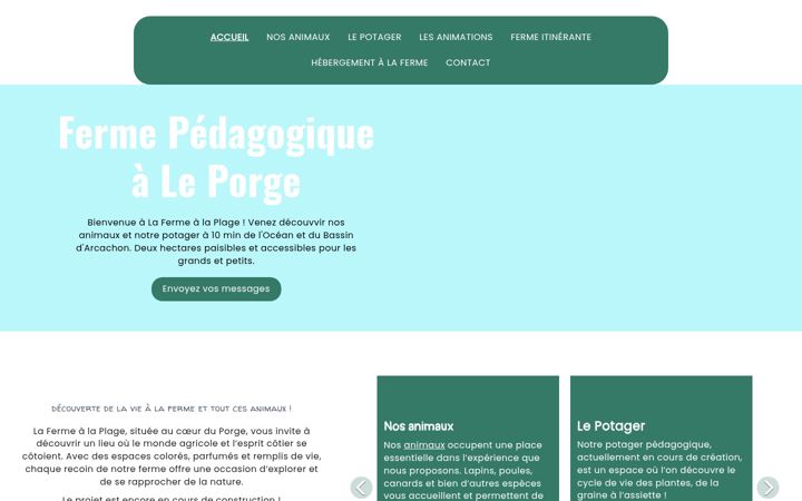 Screenshot of la-ferme-a-la-plage33.fr