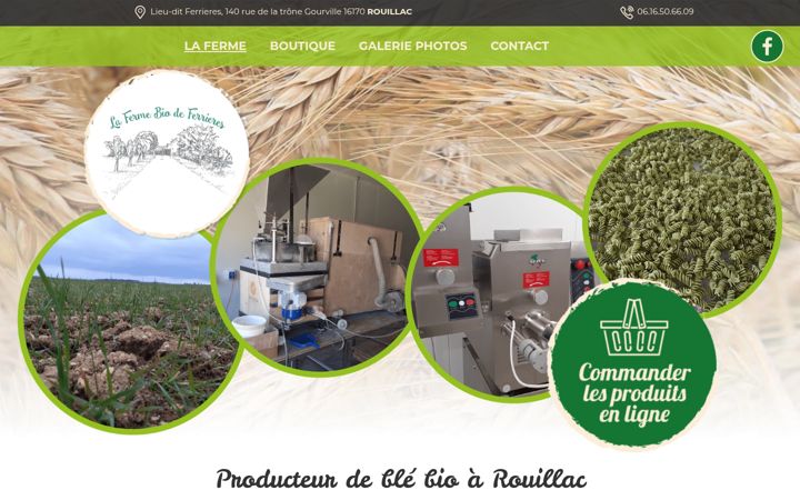 Screenshot of la-ferme-bio-de-ferrieres.fr