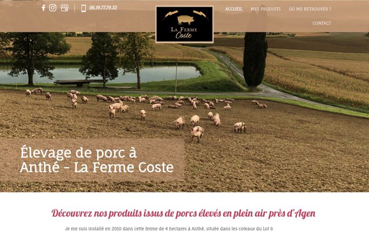 Screenshot of la-ferme-coste.fr