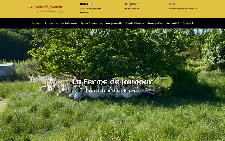 Screenshot of la-ferme-de-jaunour.fr