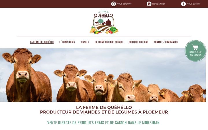 Screenshot of la-ferme-de-quehello.fr