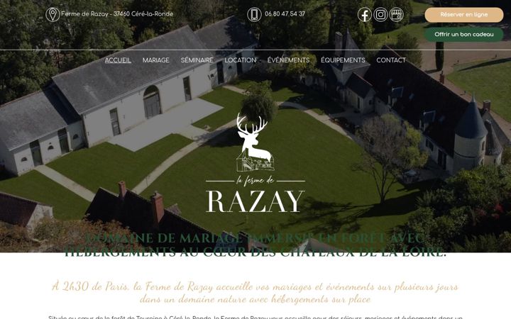 Screenshot of la-ferme-de-razay.com