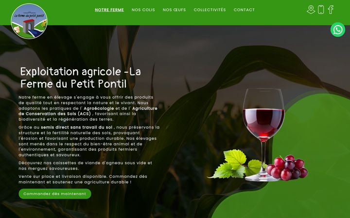Screenshot of la-ferme-du-petit-pontil.fr