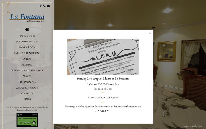 Screenshot of la-fontana.co.uk