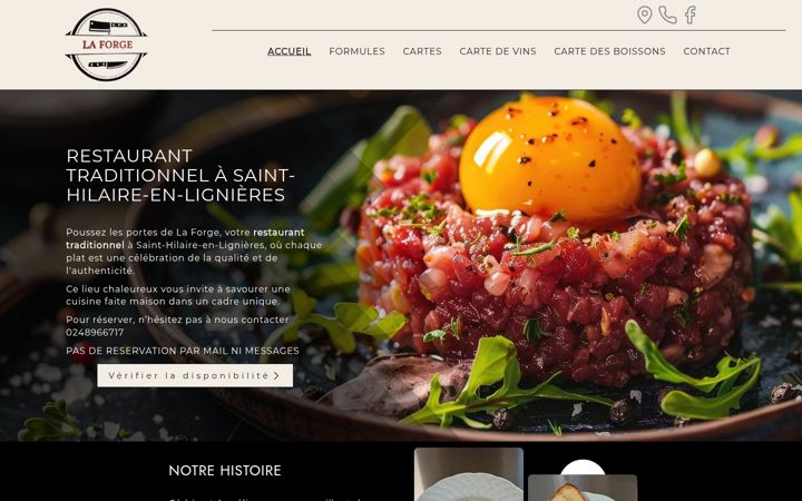 Screenshot of la-forge-restaurant.fr
