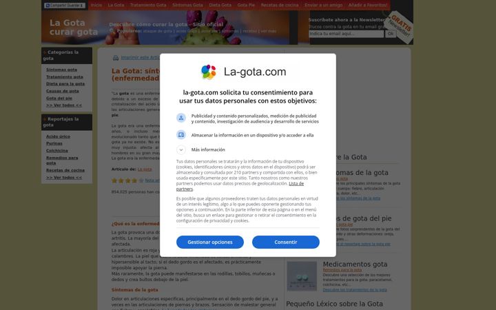 Snímek obrazovky la-gota.com