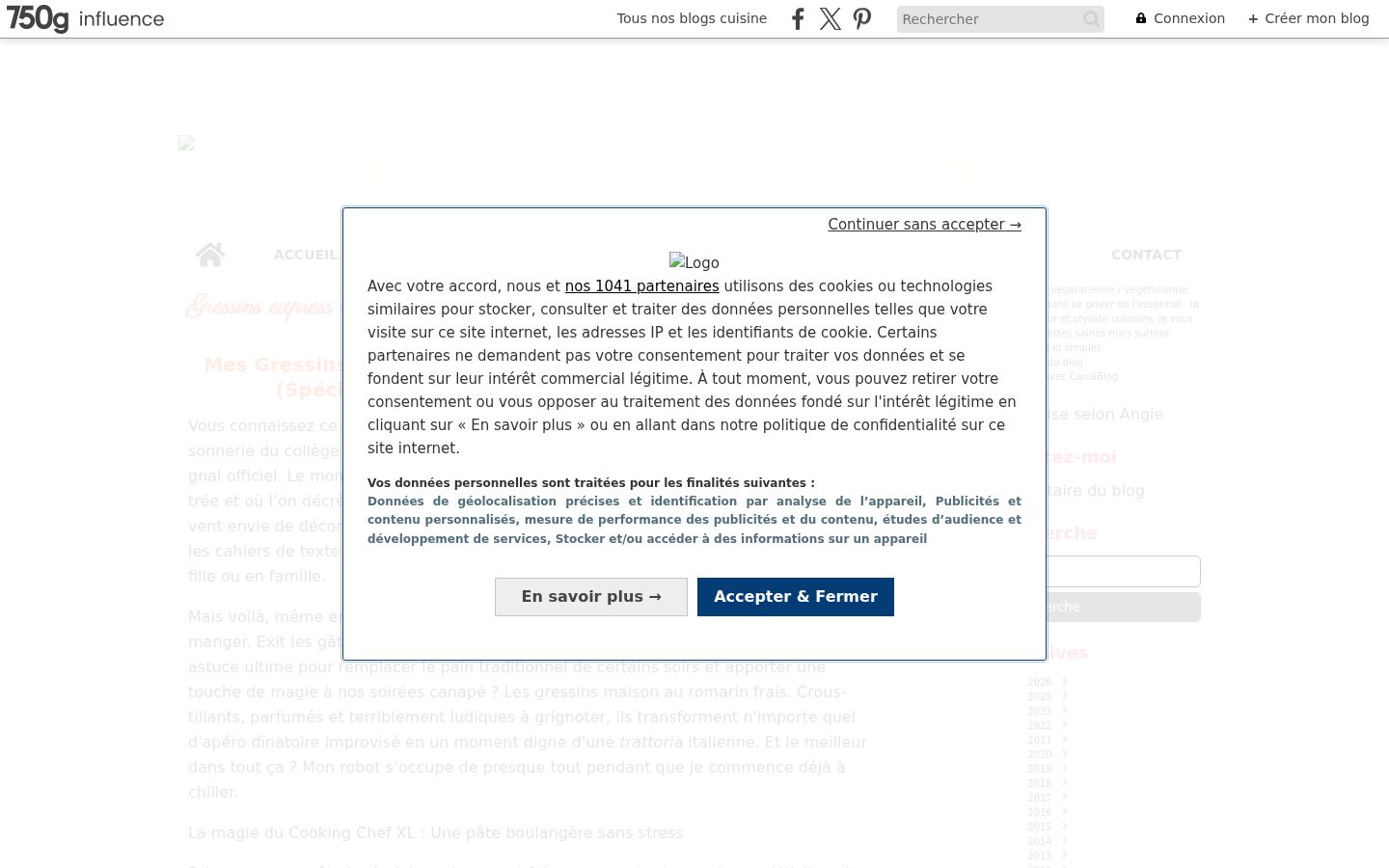 Screenshot des Einwilligungsbanners vor jeglicher Interaktion