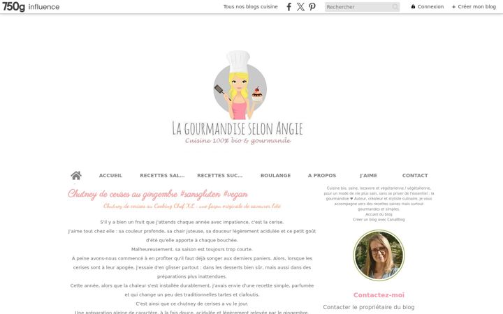 Snímek obrazovky la-gourmandise-selon-angie.com