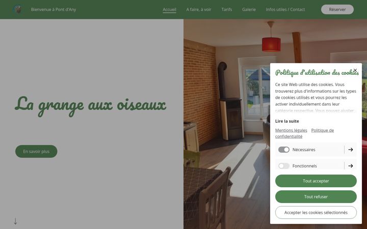 Screenshot of la-grange-aux-oiseaux.fr