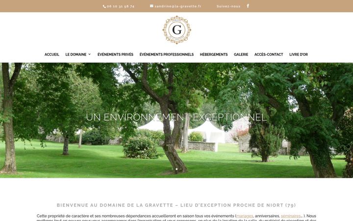 Screenshot of la-gravette.fr