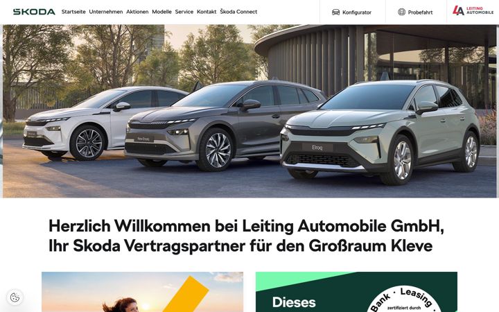 Screenshot of la-kleve.skoda-auto.de