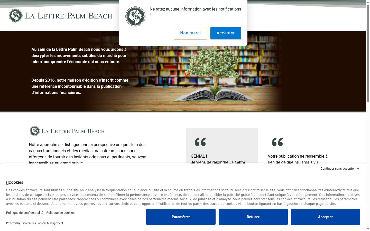 Screenshot des Einwilligungsbanners vor jeglicher Interaktion