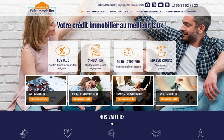 Ekraanipilt saidist la-maison-du-pret-immobilier.com