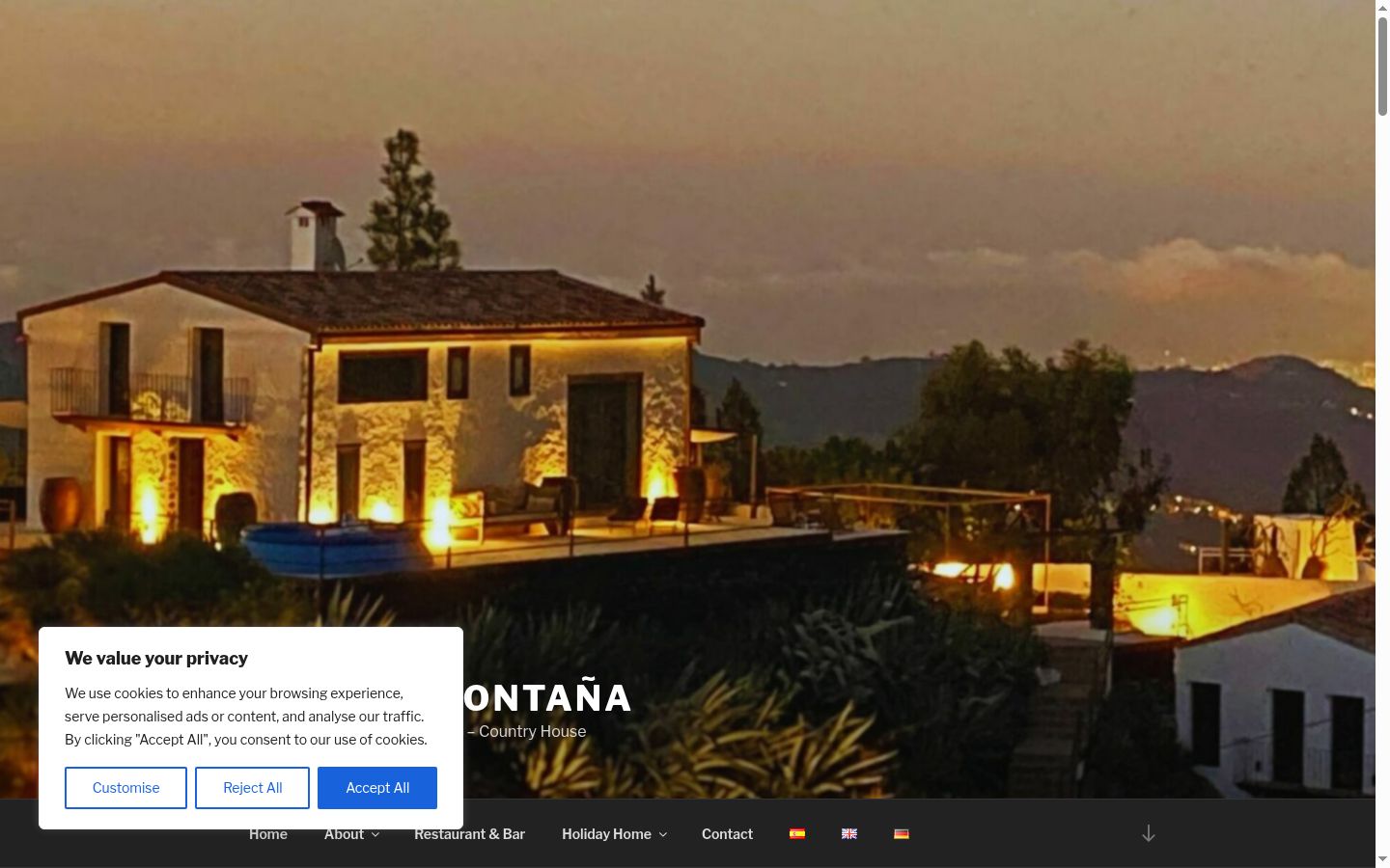 Captură de ecran a bannerului de consimțământ afișat înainte de orice interacțiune