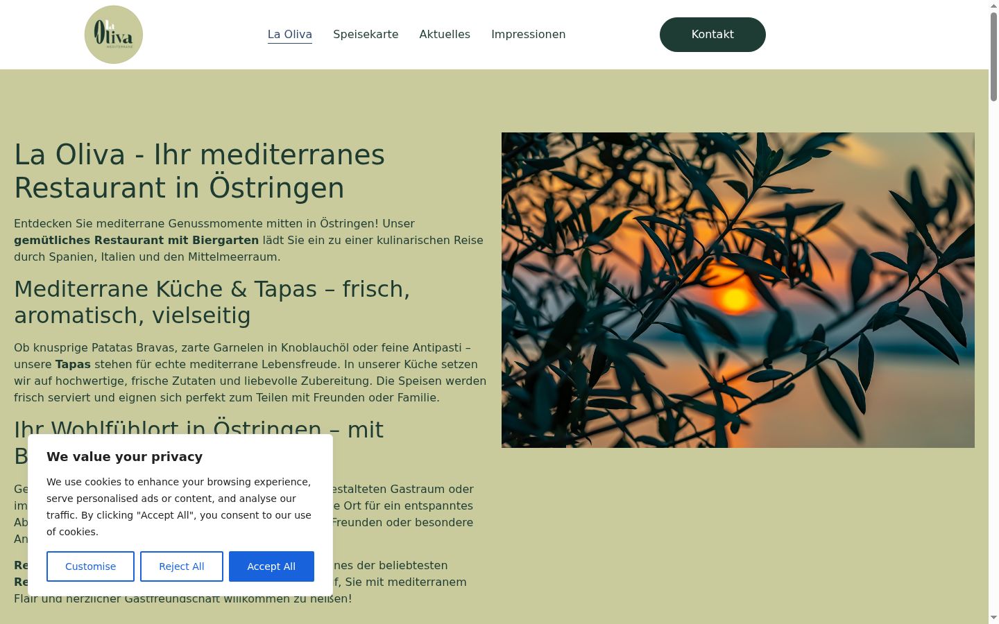 Screenshot of the consent banner shown before any interaction