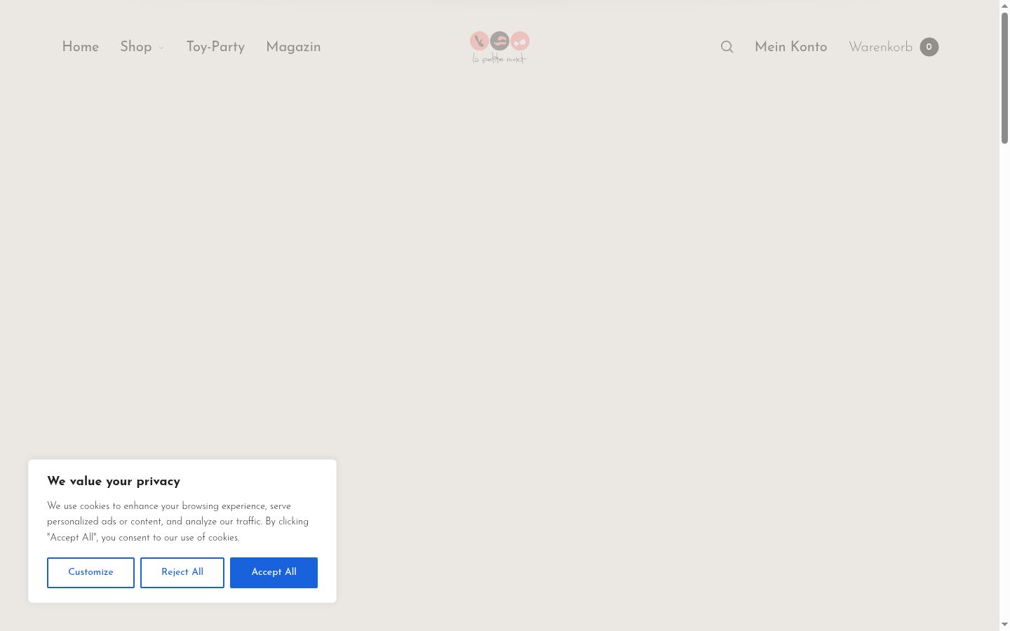 Screenshot del banner di consenso mostrato prima di qualsiasi interazione