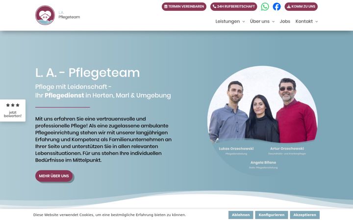 Screenshot of la-pflegeteam.de