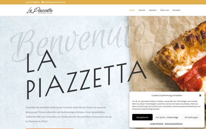 Screenshot of la-piazzetta-flein.de