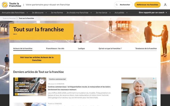 Screenshot of la-reference-franchise.fr