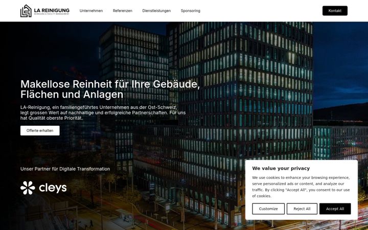 Screenshot of la-reinigung.ch