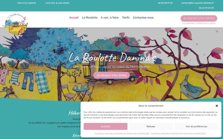 Screenshot of la-roulotte-daninas.fr
