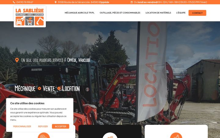 Screenshot stránky la-sabliere.com