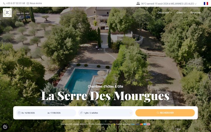 Screenshot of la-serre-des-mourgues.fr