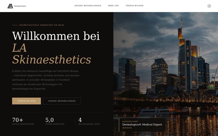 Screenshot of la-skinaesthetics.de