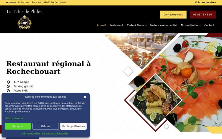 Screenshot of la-table-de-philou.com