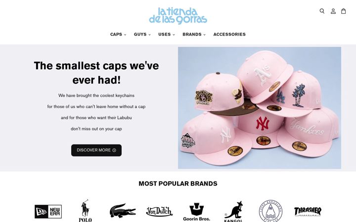 Screenshot of la-tienda-de-las-gorras.myshopify.com