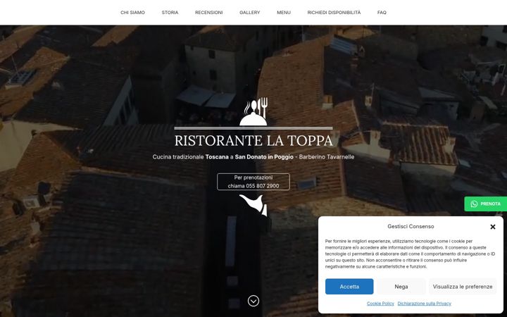 Screenshot of la-toppa-ristorante-san-donato.it