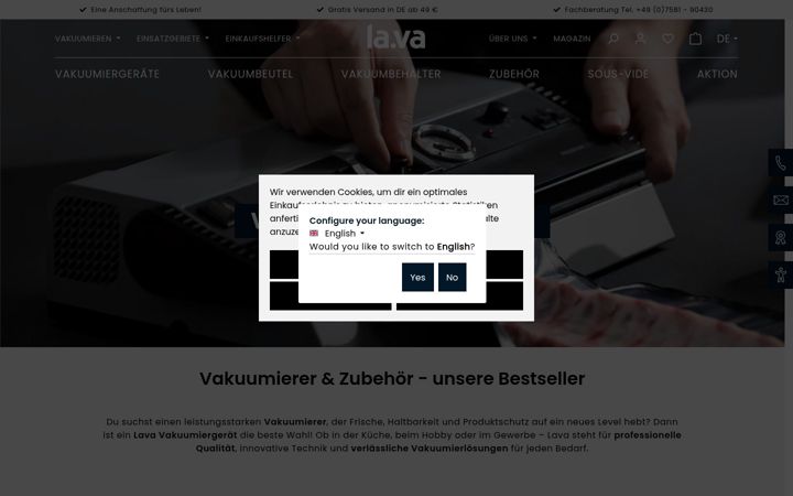 Screenshot of la-va.com