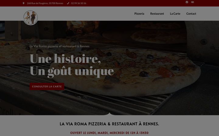 Screenshot of la-via-roma-rennes.fr