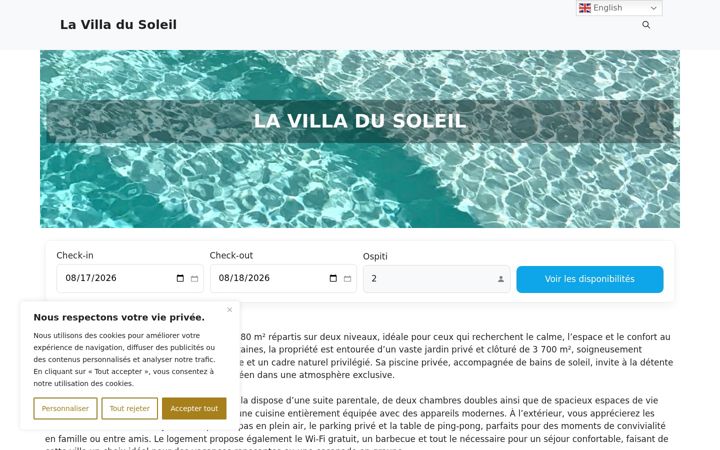 Screenshot of la-villa-du-soleil.fr