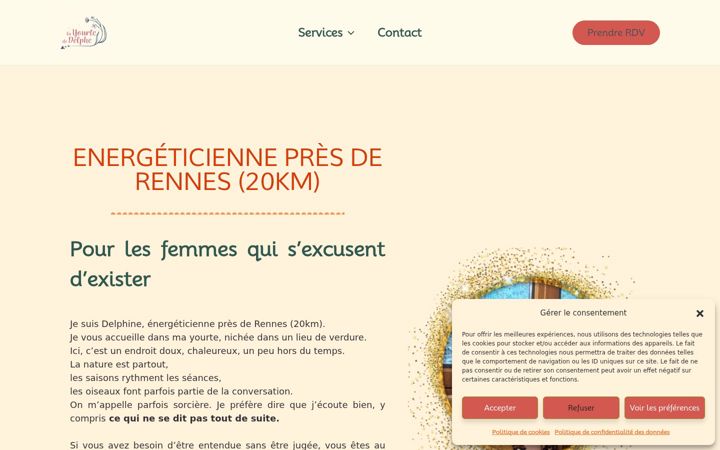 Screenshot of la-yourte-de-delphe.fr