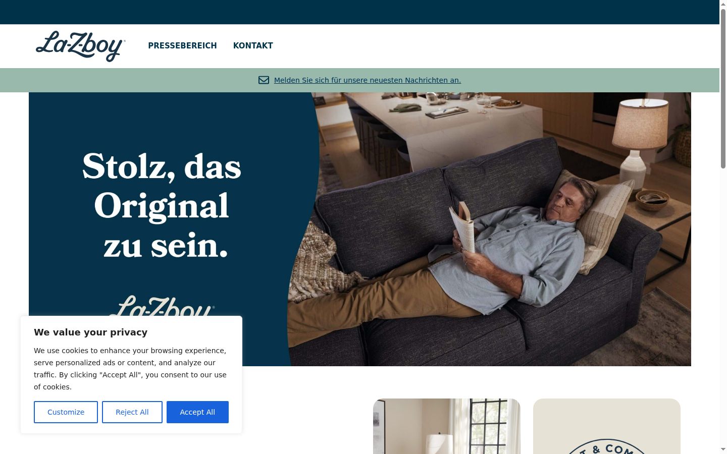 Snímek obrazovky baneru souhlasu zobrazeného před jakoukoli interakcí